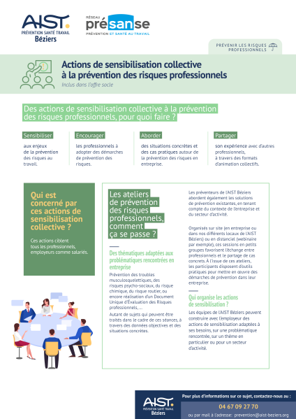 03 Actions de sensibilisation collective à la prévention des risques professionnels